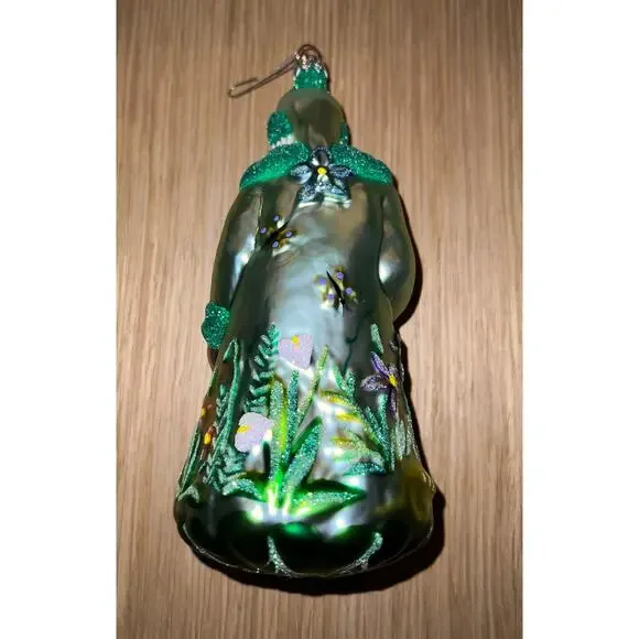 Patricia Breen Rainforest Santa Claus Blown Glass Large Ornament 7" 1998